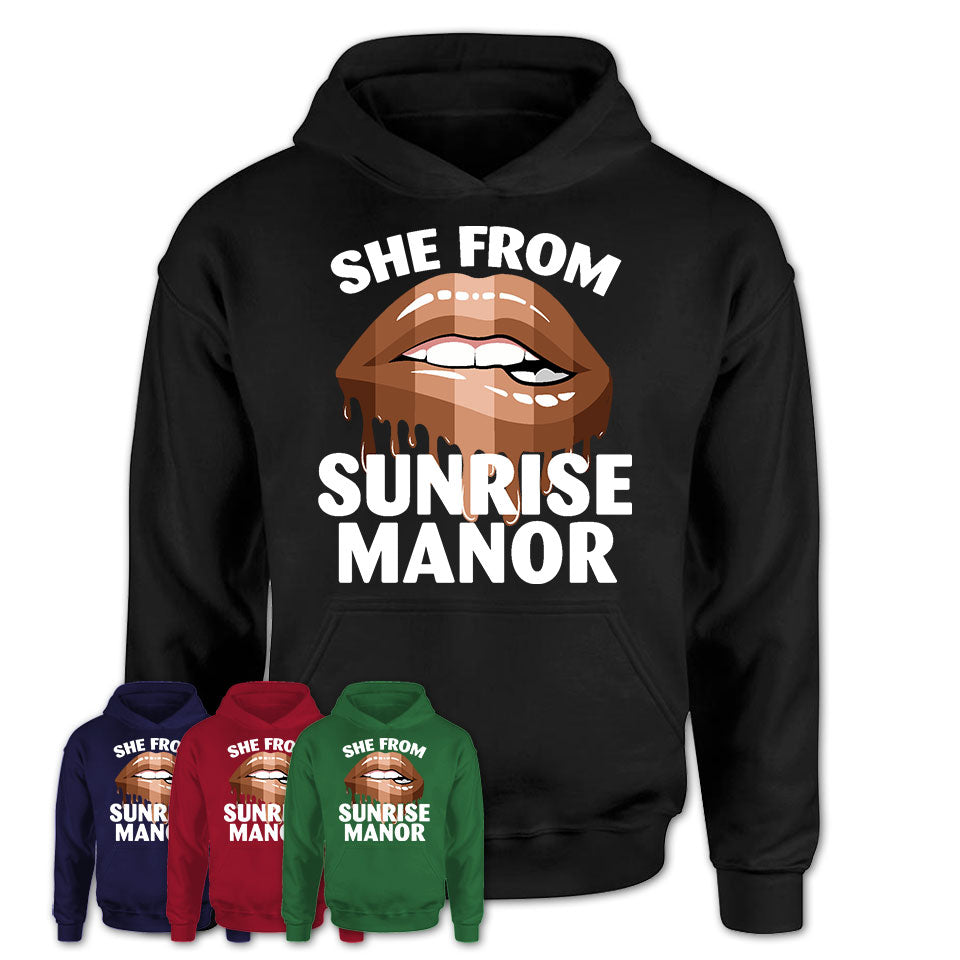 She From Sunrise Manor Nevada T-Shirt Black Lives Matter Sexy Lips Girl Shirt