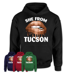 She From Tucson Arizona T-Shirt Black Lives Matter Sexy Lips Girl Shirt