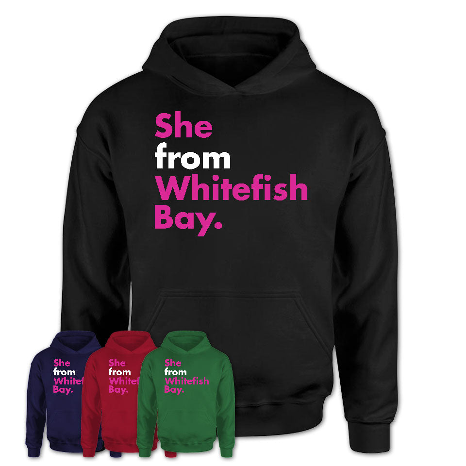 She From Whitefish Bay Shirt Wisconsin State Birthday Gift For Her