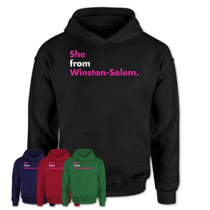 She From Winston-Salem Shirt North Carolina State Birthday Gift For Her