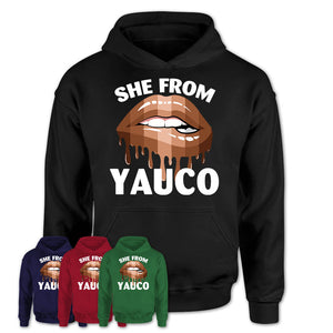 She From Yauco Puerto Rico T-Shirt Black Lives Matter Sexy Lips Girl Shirt