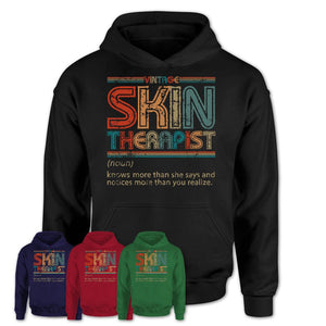 Skin Therapist Definition Vintage Retro Colors Shirt, Coworker Birthday Gift TShirt