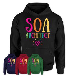 Soa Architect Rainbow Lettering Heart Shirt, Employee Appreciation Gifts