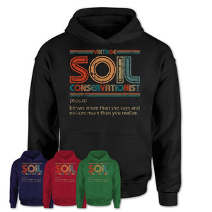 Soil Conservationist Definition Vintage Retro Colors Shirt, Coworker Birthday Gift TShirt