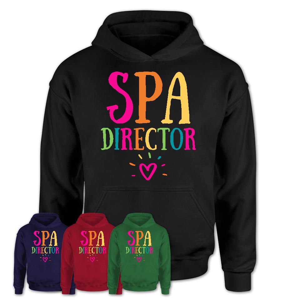 Spa Director Rainbow Lettering Heart Shirt, Employee Appreciation Gifts