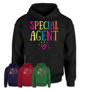 Special Agent Rainbow Lettering Heart Shirt, Employee Appreciation Gifts