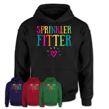 Sprinkler Fitter Rainbow Lettering Heart Shirt, Employee Appreciation Gifts