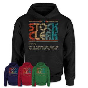 Stock Clerk Definition Vintage Retro Colors Shirt, Coworker Birthday Gift TShirt