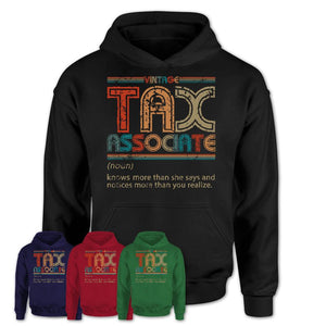 Tax Associate Definition Vintage Retro Colors Shirt, Coworker Birthday Gift TShirt