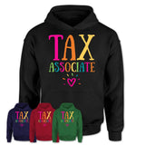 Tax Associate Rainbow Lettering Heart Shirt, Employee Appreciation Gifts