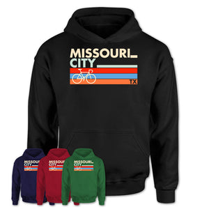 Texas Missouri City Cycling Shirt for Family Teammates Vintage Retro Colors