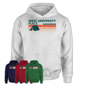 Texas West University Place Camping Shirt for Family Teammates Vintage Retro Colors