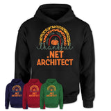 Thankful .Net Architect Shirt, Pumpkin Rainbow Sweater for Fall Lovers, Thanksgiving Gift for .Net Architect Women