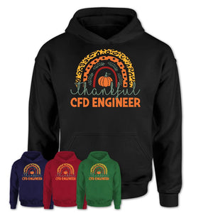 Thankful Cfd Engineer Shirt, Pumpkin Rainbow Sweater for Fall Lovers, Thanksgiving Gift for Cfd Engineer Women