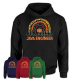 Thankful Java Engineer Shirt, Pumpkin Rainbow Sweater for Fall Lovers, Thanksgiving Gift for Java Engineer Women