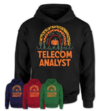 Thankful Telecom Analyst Shirt, Pumpkin Rainbow Sweater for Fall Lovers, Thanksgiving Gift for Telecom Analyst Women