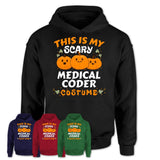 This Is My Scary Medical Coder Costume, Halloween Pumpkin Shirt, Funny Coworker Gift