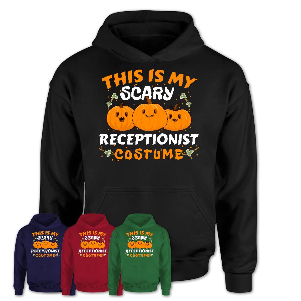 This Is My Scary Receptionist Costume, Halloween Pumpkin Shirt, Funny Coworker Gift