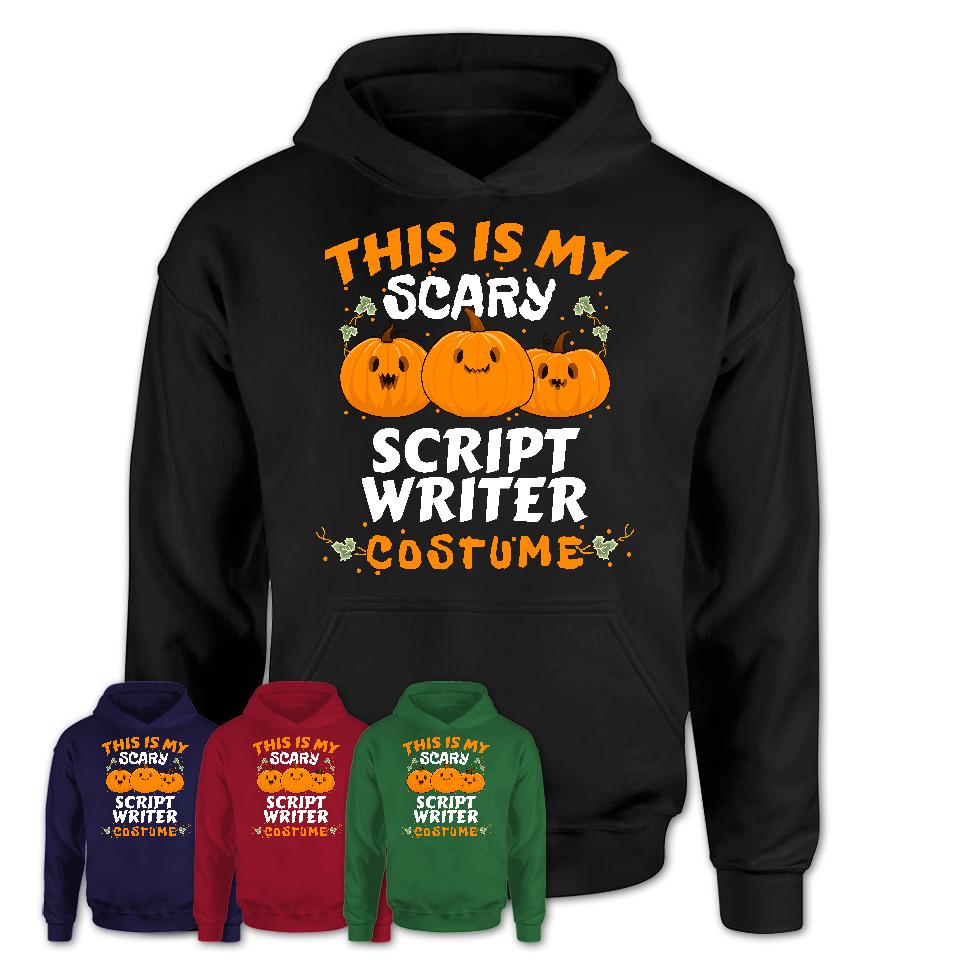 This Is My Scary Script Writer Costume, Halloween Pumpkin Shirt, Funny Coworker Gift