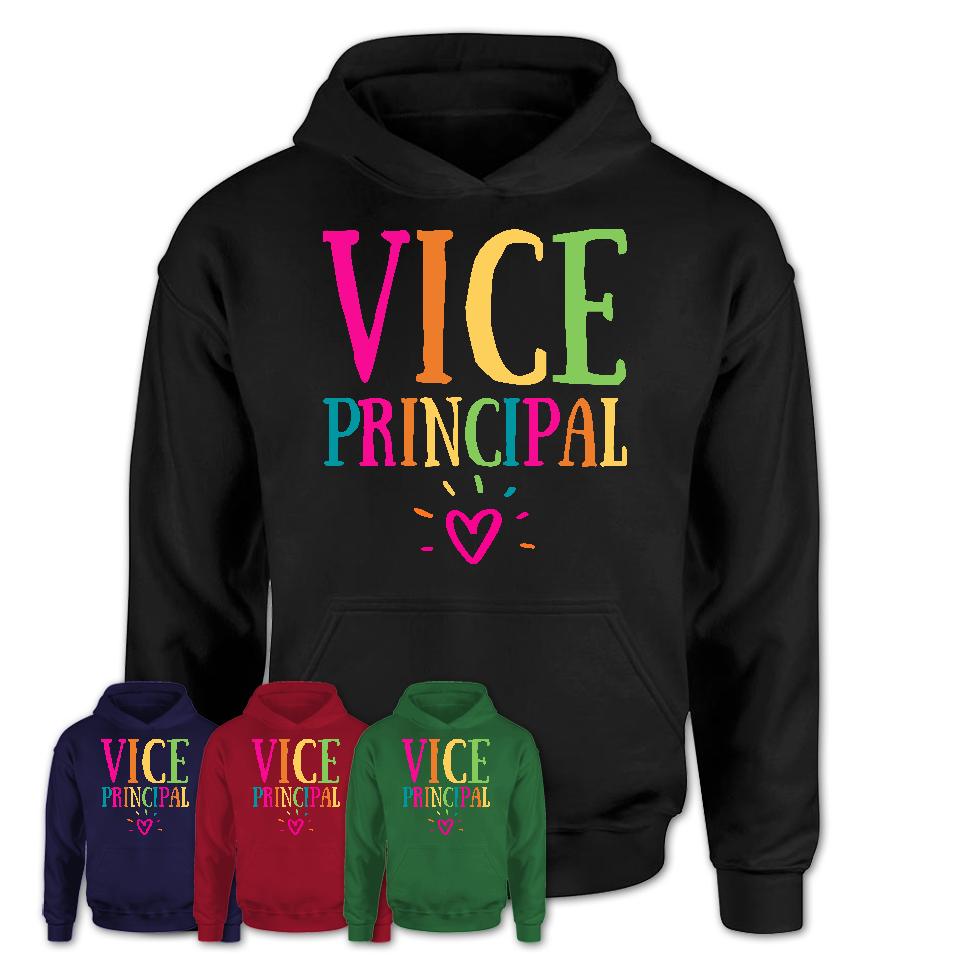 Vice Principal Rainbow Lettering Heart Shirt, Employee Appreciation Gifts