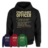 Vintage Compliance Officer Definition Shirt, Funny Coworker Gift Idea for Compliance Officer, New Job Gift