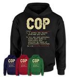 Vintage Cop Definition Shirt, Funny Coworker Gift Idea for Cop, New Job Gift