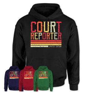 Vintage Court Reporter Limited Edition Job Shirt, Coworker Birthday Gift Idea