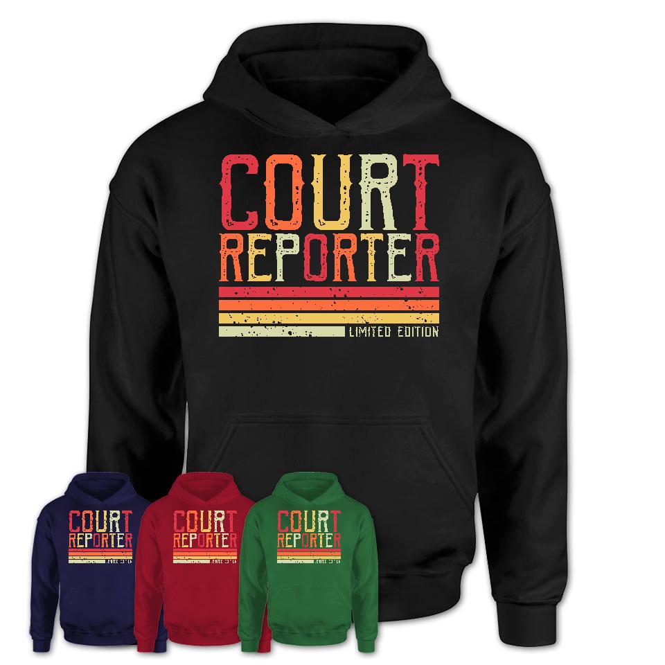Vintage Court Reporter Limited Edition Job Shirt, Coworker Birthday Gift Idea