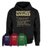 Vintage Department Manager Definition Shirt, Funny Coworker Gift Idea for Department Manager, New Job Gift