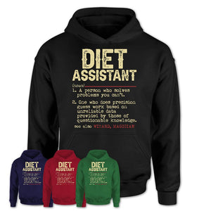 Vintage Diet Assistant Definition Shirt, Funny Coworker Gift Idea for Diet Assistant, New Job Gift