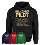 Vintage Helicopter Pilot Definition Shirt, Funny Coworker Gift Idea for Helicopter Pilot, New Job Gift