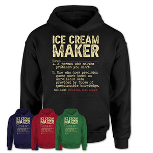 Vintage Ice Cream Maker Definition Shirt, Funny Coworker Gift Idea for Ice Cream Maker, New Job Gift