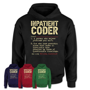 Vintage Inpatient Coder Definition Shirt, Funny Coworker Gift Idea for Inpatient Coder, New Job Gift