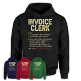 Vintage Invoice Clerk Definition Shirt, Funny Coworker Gift Idea for Invoice Clerk, New Job Gift