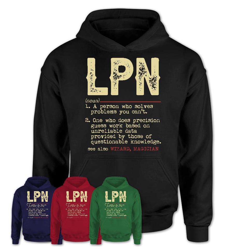 Vintage LPN Definition Shirt, Funny Coworker Gift Idea for LPN, New Job Gift