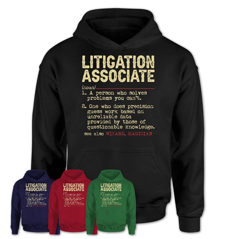 Vintage Litigation Associate Definition Shirt, Funny Coworker Gift Idea for Litigation Associate, New Job Gift