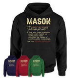 Vintage Mason Definition Shirt, Funny Coworker Gift Idea for Mason, New Job Gift
