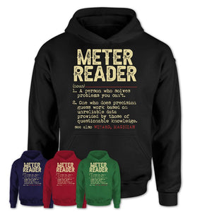Vintage Meter Reader Definition Shirt, Funny Coworker Gift Idea for Meter Reader, New Job Gift