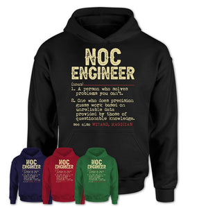 Vintage Noc Engineer Definition Shirt, Funny Coworker Gift Idea for Noc Engineer, New Job Gift