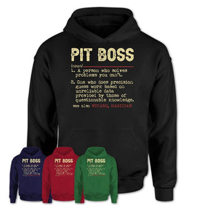 Vintage Pit Boss Definition Shirt, Funny Coworker Gift Idea for Pit Boss, New Job Gift