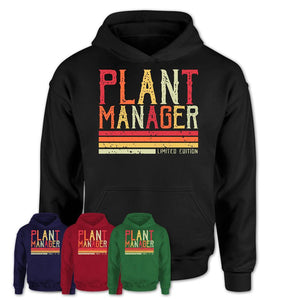 Vintage Plant Manager Limited Edition Job Shirt, Coworker Birthday Gift Idea