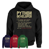 Vintage Python Developer Definition Shirt, Funny Coworker Gift Idea for Python Developer, New Job Gift