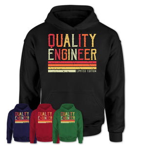 Vintage Quality Engineer Limited Edition Job Shirt, Coworker Birthday Gift Idea