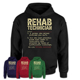 Vintage Rehab Technician Definition Shirt, Funny Coworker Gift Idea for Rehab Technician, New Job Gift