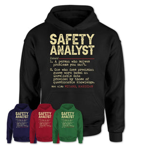Vintage Safety Analyst Definition Shirt, Funny Coworker Gift Idea for Safety Analyst, New Job Gift