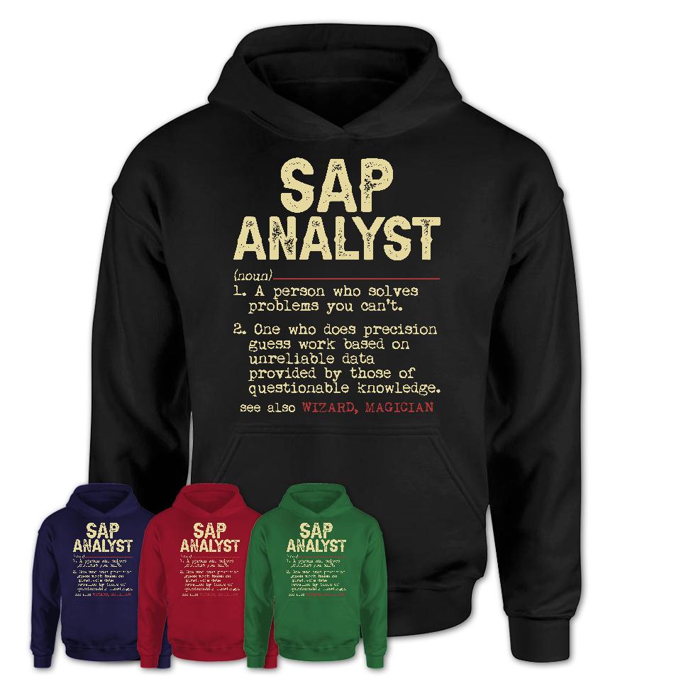 Vintage Sap Analyst Definition Shirt, Funny Coworker Gift Idea for Sap Analyst, New Job Gift