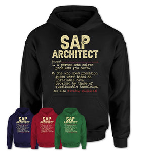 Vintage Sap Architect Definition Shirt, Funny Coworker Gift Idea for Sap Architect, New Job Gift