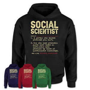 Vintage Social Scientist Definition Shirt, Funny Coworker Gift Idea for Social Scientist, New Job Gift
