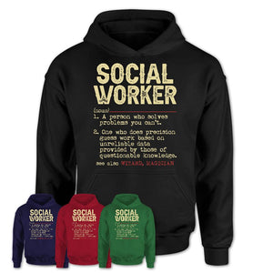 Vintage Social Worker Definition Shirt, Funny Coworker Gift Idea for Social Worker, New Job Gift