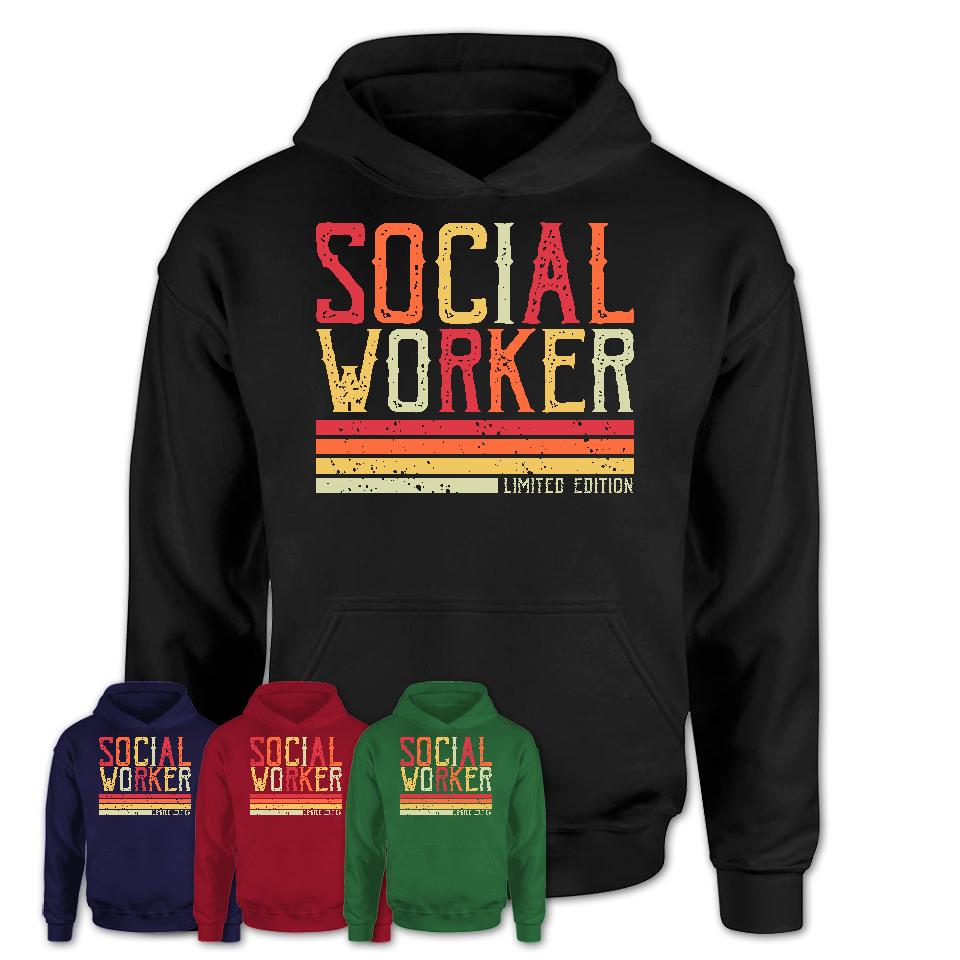 Vintage Social Worker Limited Edition Job Shirt, Coworker Birthday Gift Idea